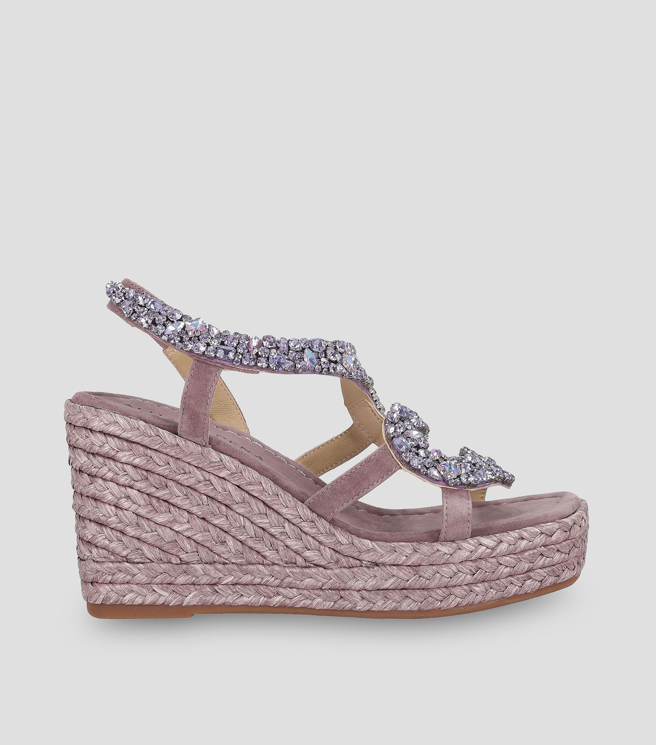 Alpargatas con tacón alto de cuña Mujer